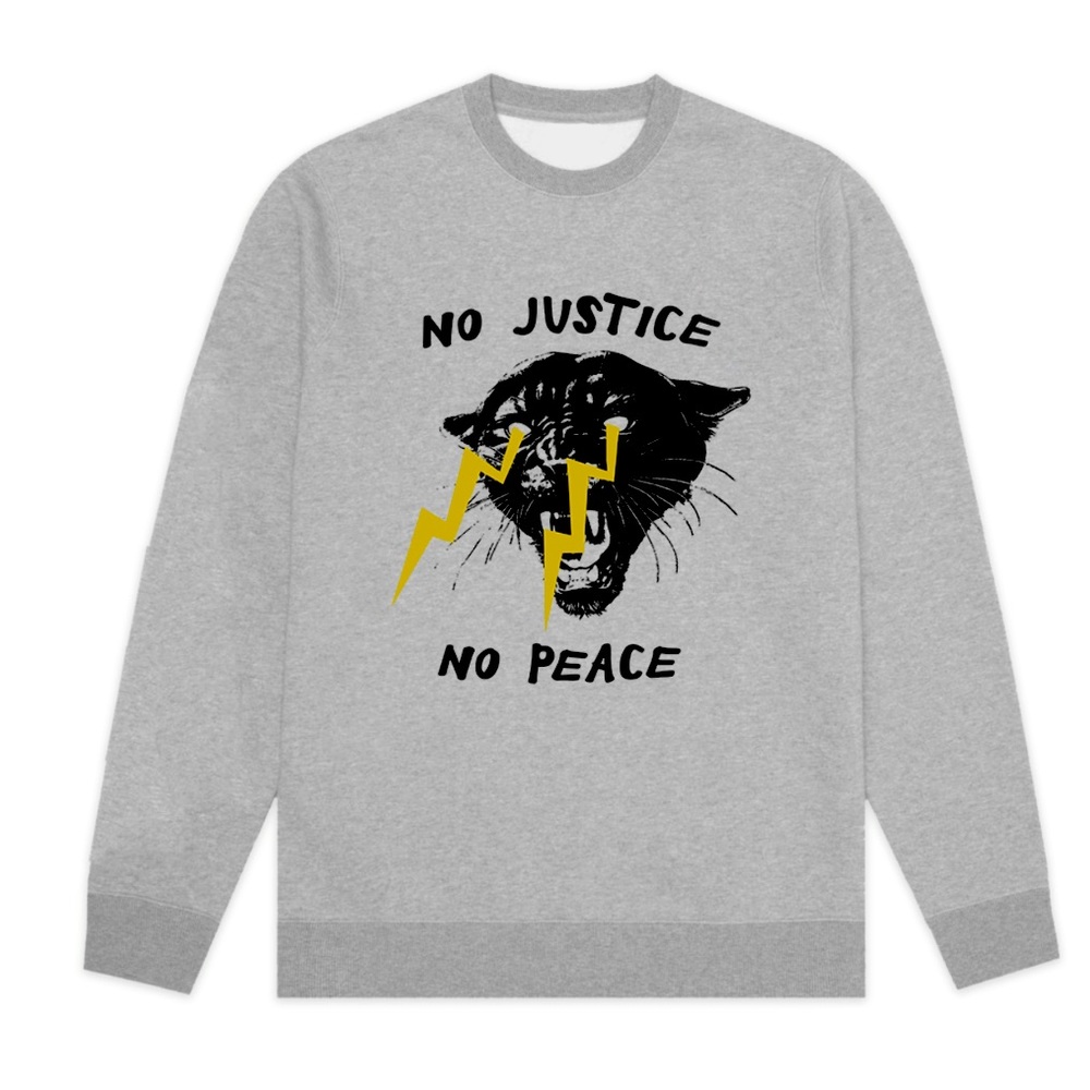 No Justice No Peace graphic sweatshirt